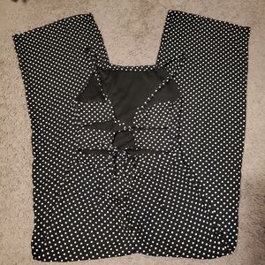 Bebop Lace up Back Wide Leg Jumpsuit